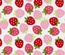 Тканина 100% бавовна - полунички червоного - рожеві на білому, 45x55см