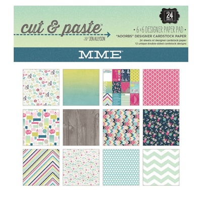 Набір скрап-паперу My Mind's Eye - Adorbs, 15х15см, двосторонній, 24 аркуші