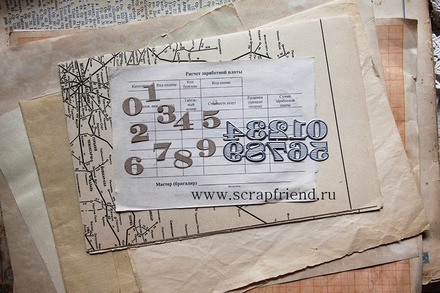 Набір ножів для вирубки Цифри Генерал, висота цифри 1, 4см, Scrapfriend