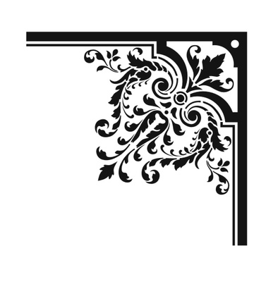 Акриловый штамп KU003 Уголок, размер 3,8*3,6 см