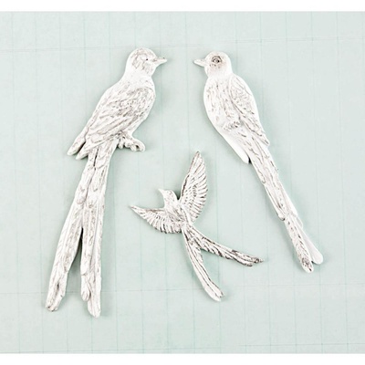 Набор гипсовых украшений от Prima - Birds, 3 шт