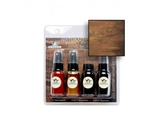 Набір спреїв для штампінгу TatteRed Angels - Paint System - Fine Wood - Aged Mahogany, 4 шт.