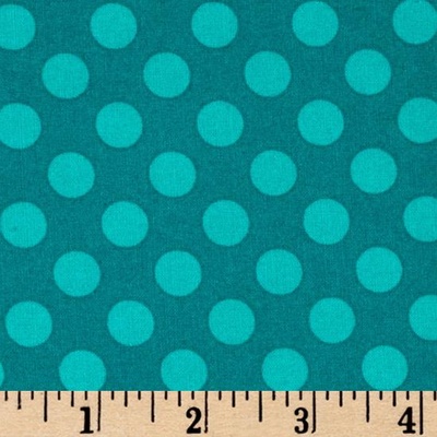 Тканина 100% бавовна - Горох синій аква, 45x55см