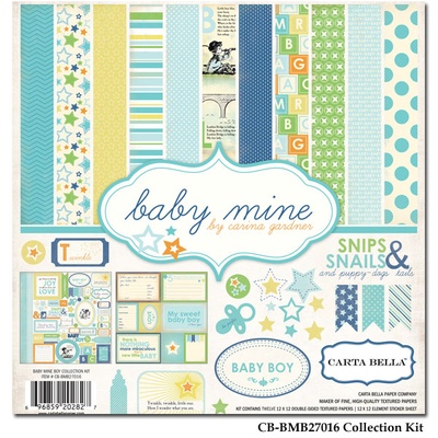 Набор скрапбумаги и декора Carta Bella - Baby Mine Boy, 30х30 см