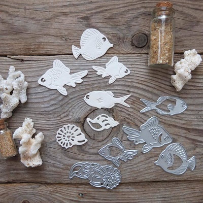 Ножи для вырубки «Рыбы не-мы»,  84*50, 48*24мм