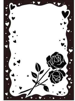 Папки для тиснения Crafts Too Embossing Folder -Rose & Heart Frame