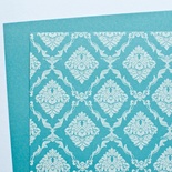 Аркуш щільного дизайнерського паперу з малюнком Розкішно, колір Лазури, А4