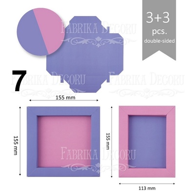 Набір паперових заготовок 008, ТМ Fabrika Dekoru, 6 штук, вибір кольору