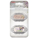 Набор украшений с металлическими рамочками "Французское путешествие", Счастье и Мечты