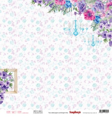 Бумага для скрапбукинга от ScrapBerry's - Уютная мастерская - Мамина люстра, двусторонняя, 30,5x30,5 см