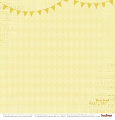 Бумага для скрапбукинга от Scrapberry's - Школа -Карточки, 30,5х30,5 см, 190 гр/м, двусторонняя, 1 лист