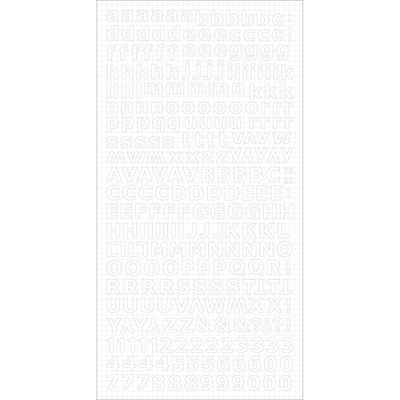 Наклейки - алфавит из кардстока от Kaisercraft, цвет белый