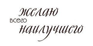 Акриловый штамп Text Stamp TRU012 Желаю всего наилучшего, размер 5 * 2,3 см