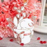 Чипборд ScrapBox - зайчик у горшці Hf-097