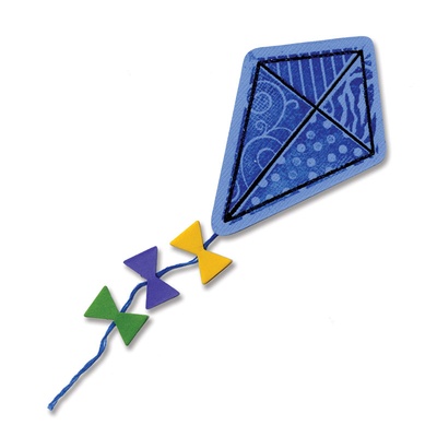 Набір ножів для вирубки з штампиками Sizzix - Framelits Die Set 9PK w/Stamps - Kites