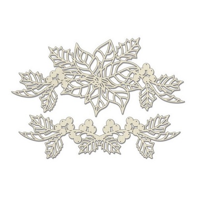 Набір чіпбордів Winter botanical diary 762, 10x15см, колір молочний, ТМ Фабрика Декору