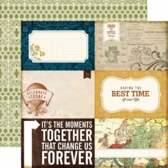 Аркуш двостороннього паперу для скрапбукінгу від Echo Park - Little Things