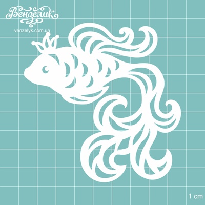 Чипборд від Вензелик - Золота рибка, розмір: 8,4x8,6 см