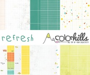 Набір паперу, фішок і штампів від Color Hills - колекція Refresh, 14 елементів