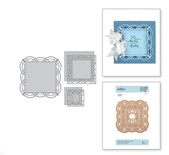 Ножі для вирубки від Spellbinders - Shapeabilities Adoria Square Shadowbox Frame Etched Dies Shadowbox by Beeca Feeken