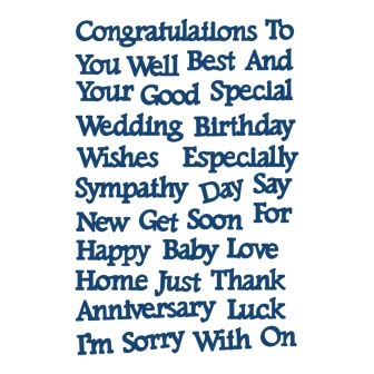 Ніж для вирубки від TatteRed Lace - Sentiments — Фрази, 29 шт.