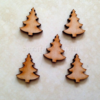 Деревянная фигурка WOOD-023 - Елочка, 1 штука