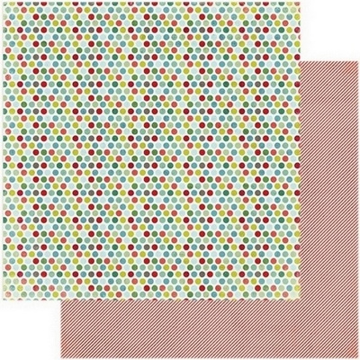 Аркуш скрап-паперу My Mind's Eye - Polka Dots, 30x30 см, двосторонній