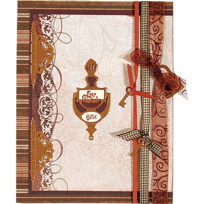 Набір наліпок - висічок HOTP - Card Hardware Dazzles Copper, розмір 10x23 см, 49 шт., колір мідь.