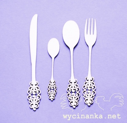 Чипборд от Wycianka - Ретро - Столовые приборы , 4 шт.