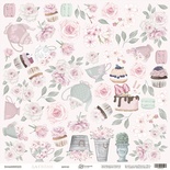 Аркуш одностороннього паперу для скрапбукінгу 30x30 від Scrapmir Декор з колекції La Creme