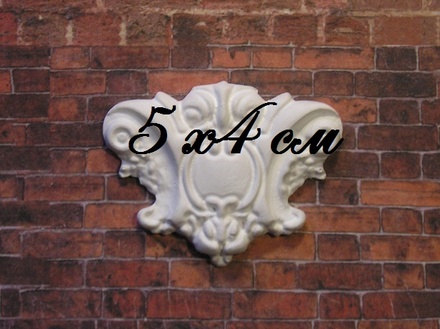 Гіпсовий декор білий від E.В.А, 5x4 см