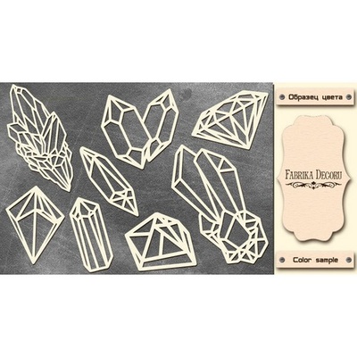 Набір чіпбордів Кристали 592, колір молочний, ТМ Фабрика Декору
