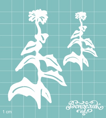 Чипборд від Вензелик - Набір флори 15, розмір: 76x85 мм