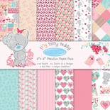 Набор односторонней скрапбумаги от  Dovecraft - Tiny Tatty Teddy Girl, Me to You, 20?20 см, 36 шт