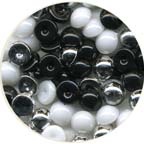 Капли металлик The Robin's Nest Dew Drops - Black/white/silver Metallic mix, 6 мм, 250-270 шт