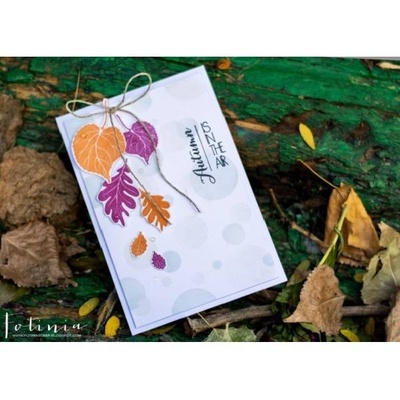 Акриловый штамп Lesia Zgharda FL092 Листочки, набор из 2 штампов