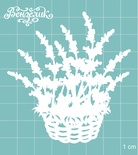 Чипборд від Вензелик - Кошик з квітами 05, розмір: 71x76 мм