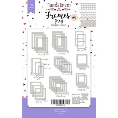Набір рамок №2 Gray 50шт., ТМ Фабрика Декору