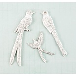 Набор гипсовых украшений от Prima - Birds, 3 шт