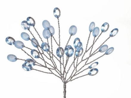 Мини-веточки с акриловыми капельками  от Scrapberry's, ГОЛУБЫЕ