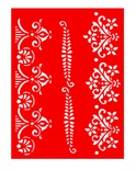 Трафарет - Бордюры1, 15*20см
