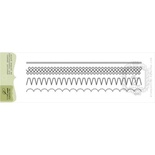 Акриловий штамп Lesia Zgharda F080 Швейна строчка, стібки акуратні, 4 штуки, 19x13.5см