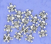 Металева прикраса "Хеллоуїн", срібло, розмір 14,5x13 мм, 1 шт.