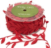 Стрічка Leaves Ribbon, 90 см, червоний (один аркуш 12 мм)