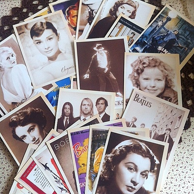 Набор открыток "Портреты звезд + Поп Арт", 32 шт., мелованый картон