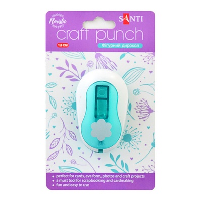 Дірокол фігурний, Квітка Троянда пишна, 18 мм, ТМ Santi