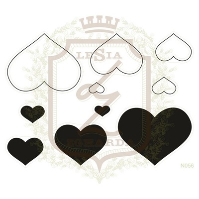 Набор акриловых штампов Lesia Zgharda N056 СЕРДЕЧКИ
