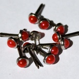 Набір брадсів Eyelet Outlet - Pearl Brads Red, колір червоний, 5 мм, 10 штук