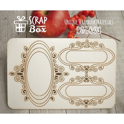 Чипборд ScrapBox - Набір Вінтажні рамочки №1