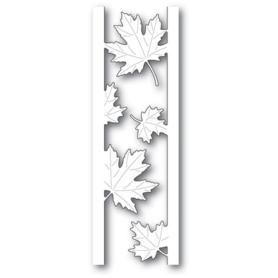 Набір з ножа для вирубки і трафарета від Poppystamps - Maple Leaf Side Strips and Stencil